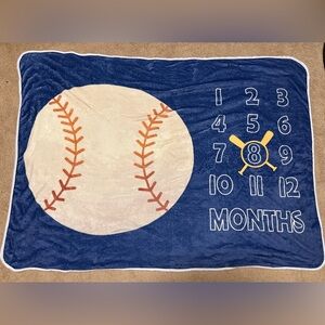 Baseball Baby Milestone Blanket